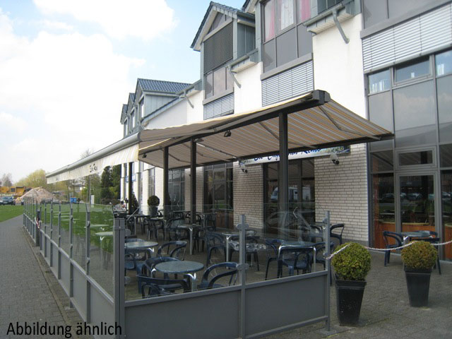 Tandemmarkise für Gastrobereiche