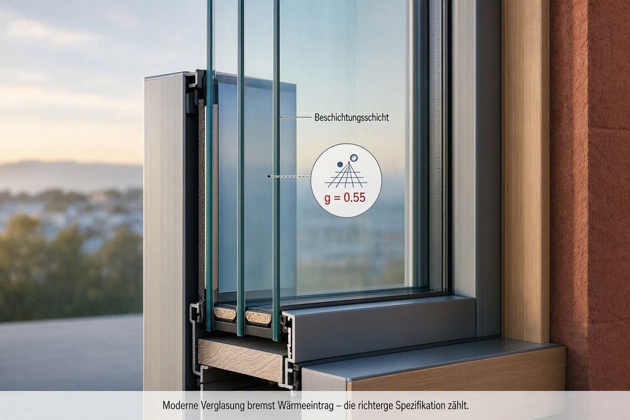 Fenstertechnik passend wählen - Sonnenschutzverglasung Rahmen und Dichtungen sollten Wärmebrückenarm gewählt werden